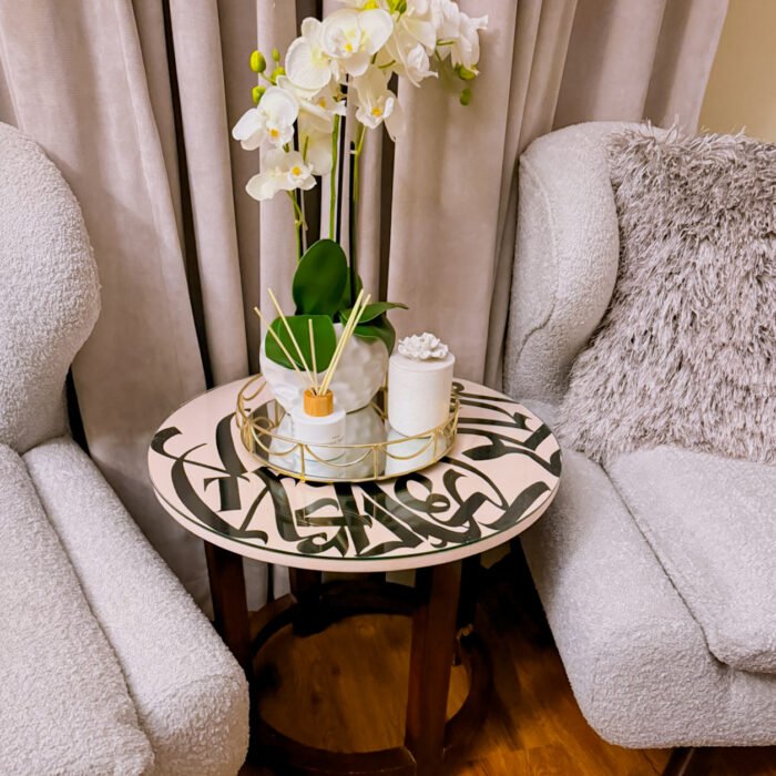 Hand-Painted Calligraphy Table